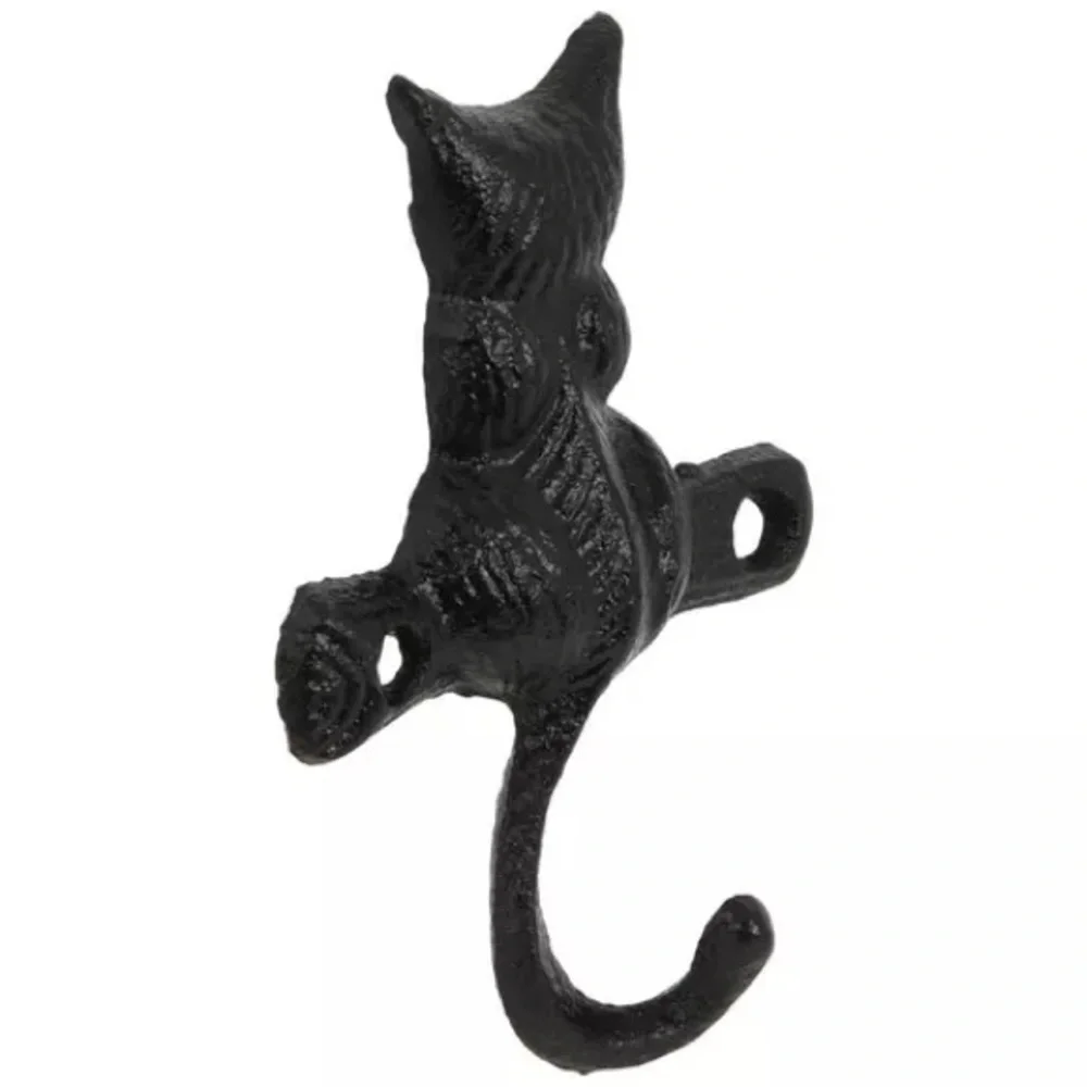 (3) Black Cat Metal Wall Hook